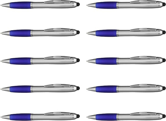 DISCOUNT PROMOS Stylus Ballpoint Pens Set of 10, Bulk Pack by DISCOUNTPROMOS