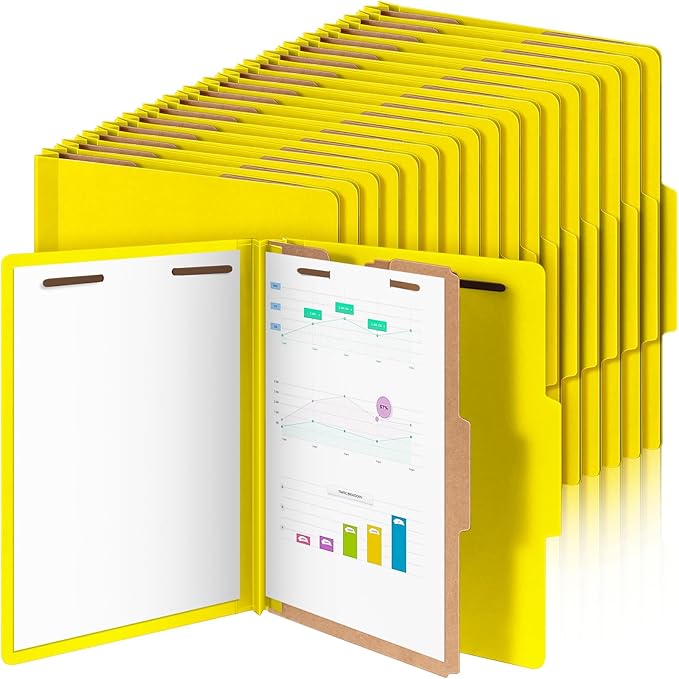 Skyygemm 72 Pcs Classification Folders Letter Size, 1 Divider Pressboard File by Skyygemm