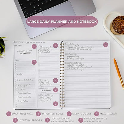 Merely Home | Durable & Sleek | Undated Daily and Weekly Planner | 8.25" x - Image 3