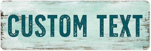Custom Sign, Custom Street Sign, 11 Font Colors, 13 Font Styles, 4 Hole Options by MySignCenter