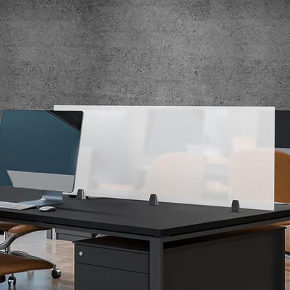 Acrylic Free Standing Screen, 60”W x 22”H Desk Divider Sound Absorbing Cubicle - Image 5