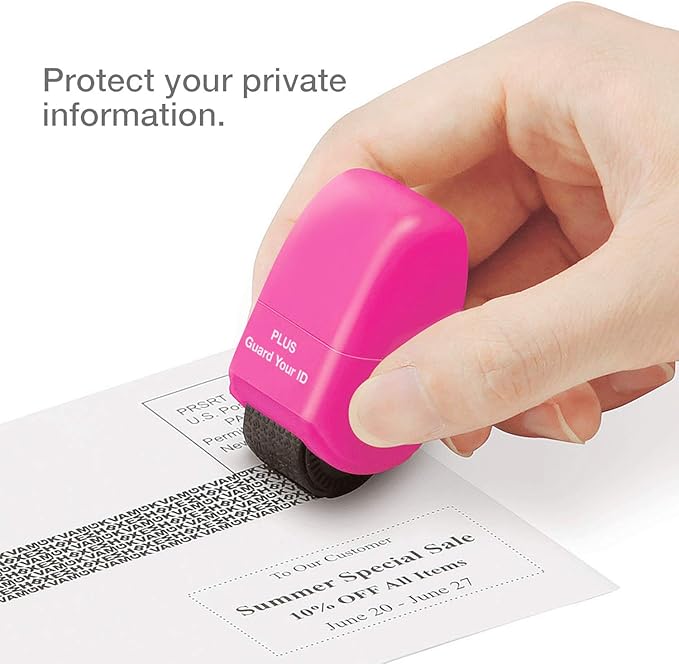 Guard Your ID Identity Protection Stamp Roller, Deluxe Multi-Color 4-Pack - Image 2