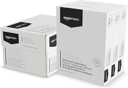 Amazon Basics Multipurpose Copy Printer Paper, 8.5-x-11-inch, 1500 Sheets by AmazonBasics