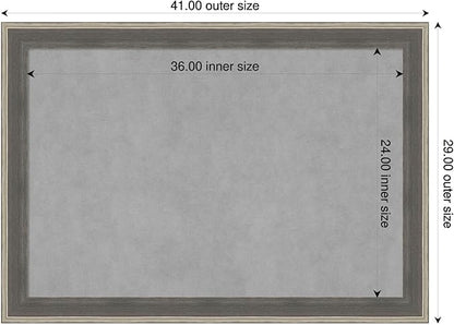 Amanti Art Grey Framed Magnetic Board 29x41 Large Vision Board - Image 2