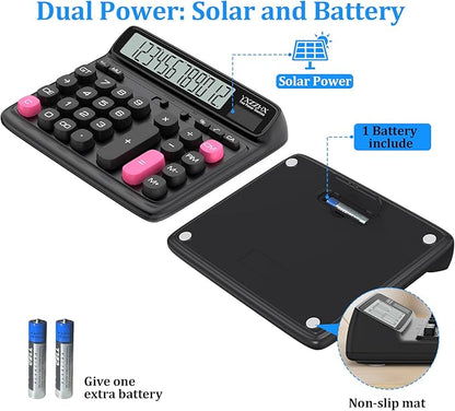 Desktop Calculator with Extra Large 5-Inch LCD Display, 12-Digit Two Way Power - Image 6