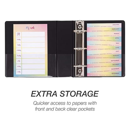 Samsill Economy 1 Inch Mini 3 Ring Binder, Made in The USA, 9.1" x 7.5" Round - Image 5