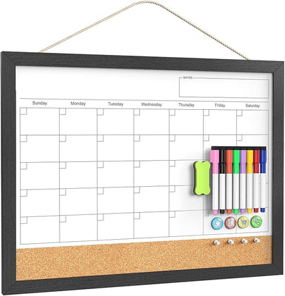 Dry Erase Calendar for Wall, 18x24 Inches Calendar Whiteboard for Wall by Tankee