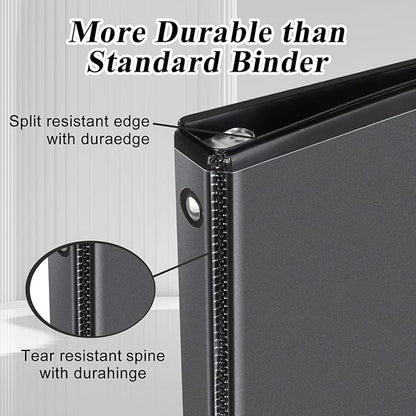 CIXILDTS 1-inch Round Ring Binder, Durable 1" 3 Ring Binder Fit Letter Size - Image 3