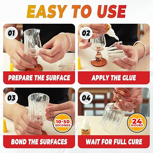 Super Glue Thick CA Glue Clear 30 Gram, Heavy Duty Superglue Instant - Image 7