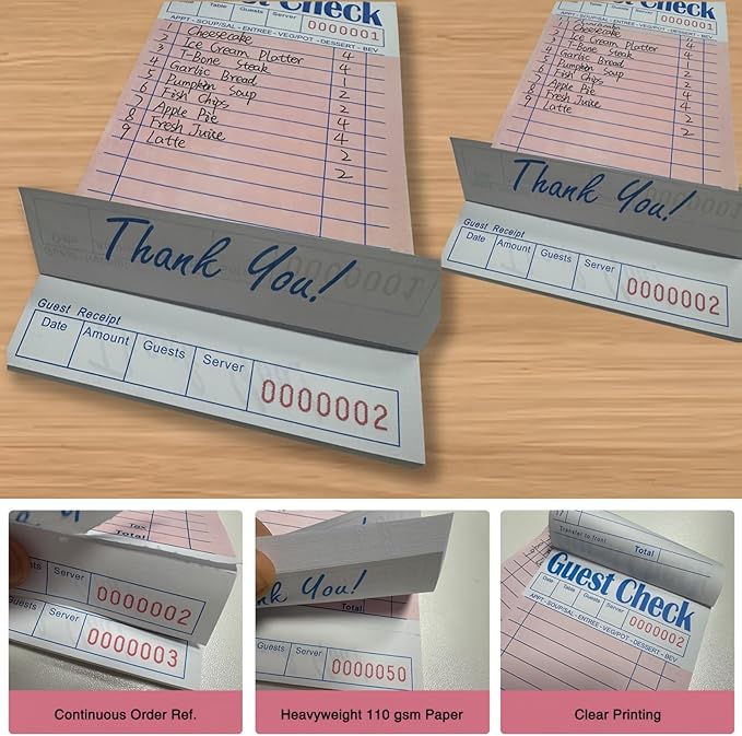 Guest Check Books 10 Pack, Guest Checks - Image 4