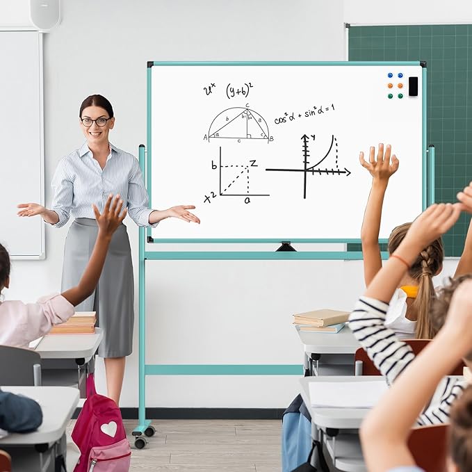 Large Dry-Erase Rolling Magnetic Whiteboard - Image 7