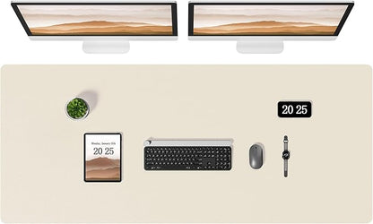 Aothia Leather Desk Pad Protector, Office Desk Mat, Large Mouse Pad, Laptop by AothiaSimpleNaturalUnique