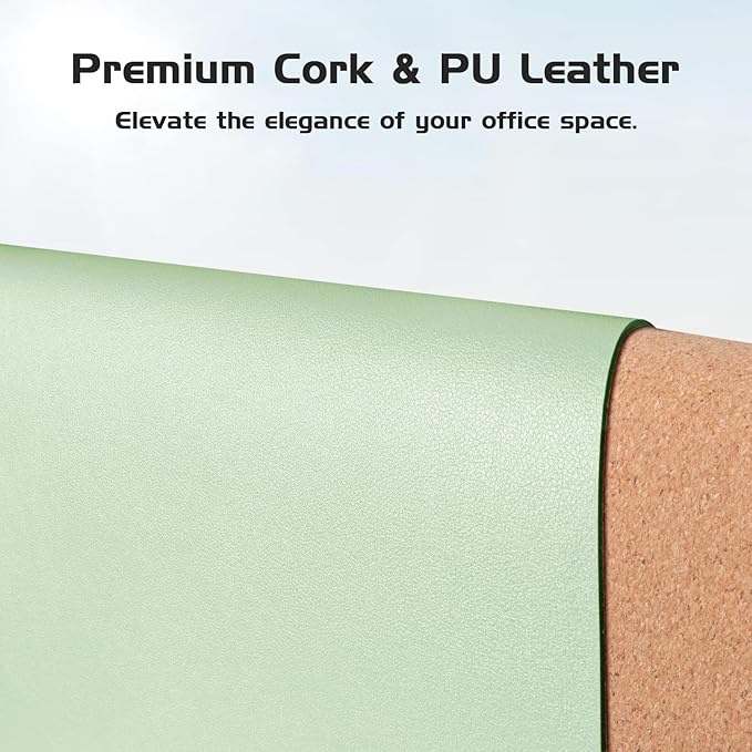 Aothia Double-Sided Desk Pad – 37.8"x17" Leather Desk Mat - Image 2