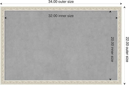 Amanti Art Silver Framed Magnetic Board 22x34 Large Vision Board - Image 2