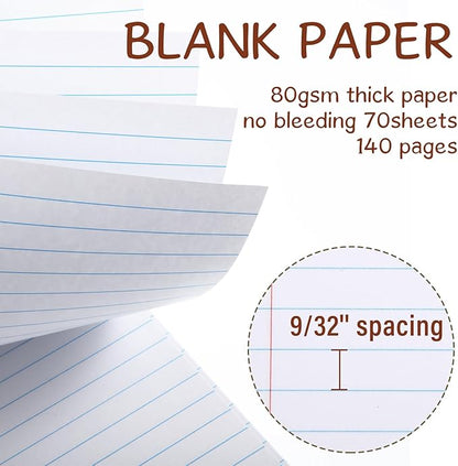 Maitys 6 Pcs Legal Pad Steno Spiral Notebook 8.5" x 11" Top Bound Spiral Pads - Image 4