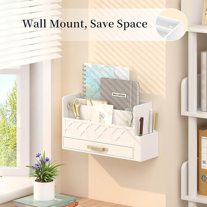 Wisuce Home Wooden Desk Organizer, Desktop Organizer File Sorter - Image 3