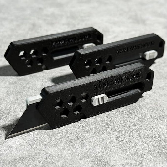 XHM Awesome Small Box Cutter Retractable Blade Ultility Knife, by Unknown