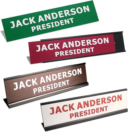 2" x 8" Custom Engraved Name Plate Personalized Office Nameplates - Image 2