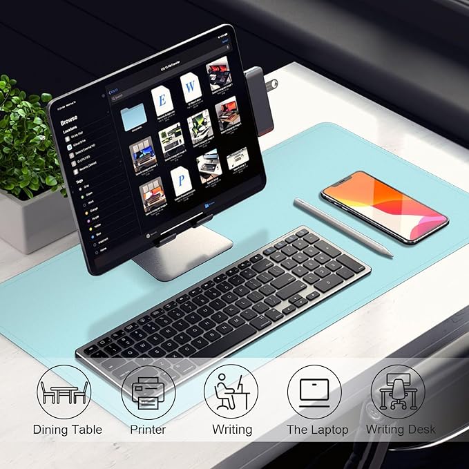 PU Leather Desk Pad Protector and Blotter, Large Mouse Pad and Laptop Desk Mat - Image 5