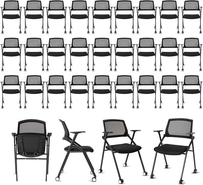 VACYOVKE 40 Pack Folding Chair Portable Nesting Commercial Seat by Vacyovkeofficechairs
