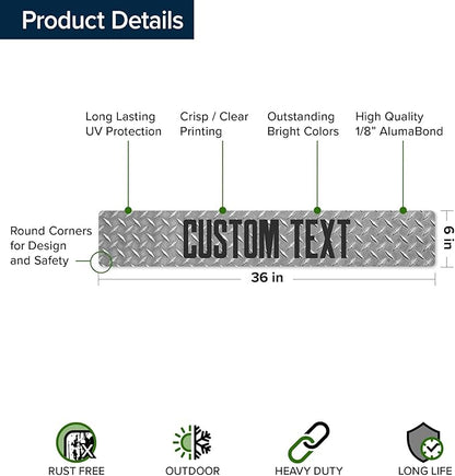 Custom Sign, Custom Street Sign, 11 Font Colors, 13 Font Styles, 4 Hole Options - Image 6