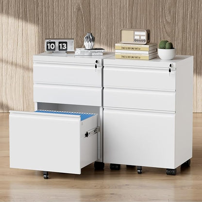 Greenvelly 3 Drawer Mobile File Cabinet - Image 9