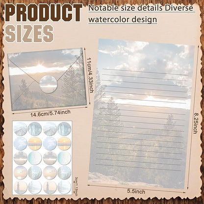 TaoBary 160 Pcs Stationery Paper Set 50 Double Sided Stationery Papers - Image 3