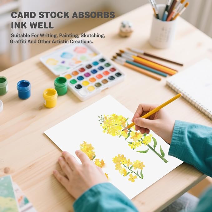 White Cardstock 8.5 X 11, 120 Sheets Card Stock, 75lb/ 200gsm Copy Paper - Image 6