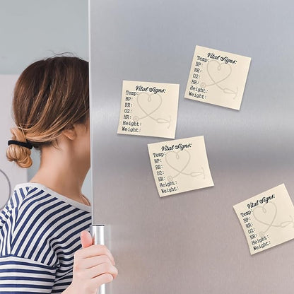 4 Pack Nurse Sticky Notes for Vital Signs – Daily Monitoring Notepad, Patient - Image 3