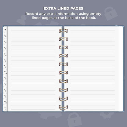 Clever Fox Password Book Spiral – Mini Internet Address & Password Organizer - Image 6