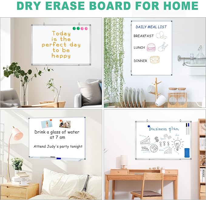 H-Qprobd 3' x 2' Magnetic Whiteboard Large Dry Erase White Board 36"x24" - Image 4