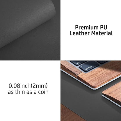 Aothia Leather Desk Pad Protector, Mouse Pad, Office Desk Mat, Non-Slip PU - Image 8