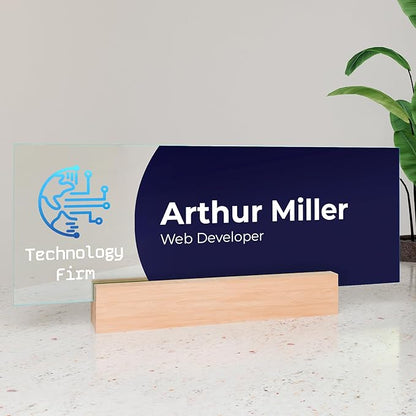EGD Acrylic Desk Name Plate Personalized by E-GraphicDesignInc