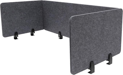 ReFocus Raw Clamp-On Acoustic Desk Divider Mounted Privacy Panel Set – Reduce by HAOREBAIYU