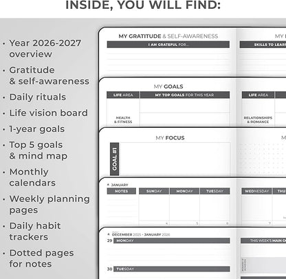 Clever Fox Dated Planner 2026-2027 – Weekly Life Planner Notebook - Image 5