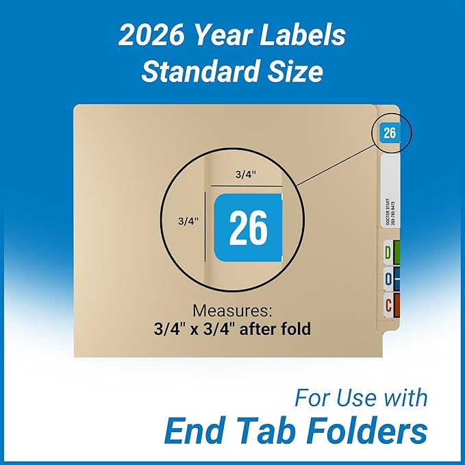 2026 Year Stickers, Doctor Stuff 2026 Chart Stickers, Light Blue Color Coded - Image 6