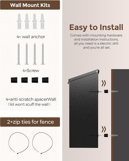 LAND·VOI Locking Wall-Mount Mailbox - Image 7
