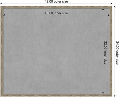 Amanti Art Silver Framed Magnetic Board 34x42 X-Large Vision Board - Image 2