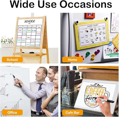 Shuttle Art Wet Erase Markers, 15 Pack Black 1mm Fine Tip Smudge-Free Markers - Image 3