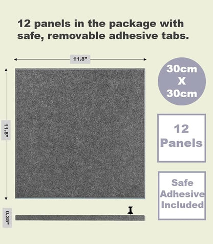 DECORITA Felt Wall Tiles | Large Cork Board Alternative | Aesthetic Felt - Image 3