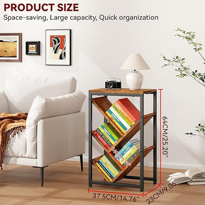 IBUYKE 5 Tier Tree Bookshelf, Small Desktop Bookshelf - Image 3