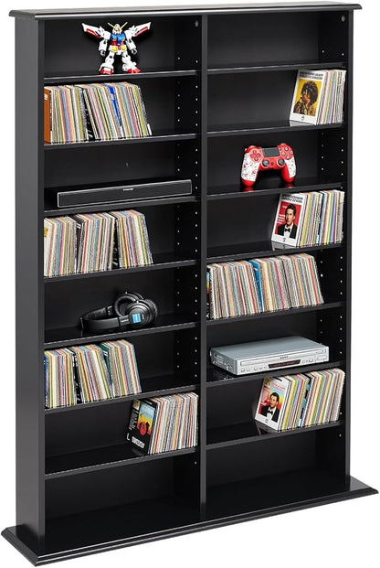 Prepac 2 Column Display Cabinet Media Storage, Double Width Wall by PREPACRTASTORAGEFURNITURE