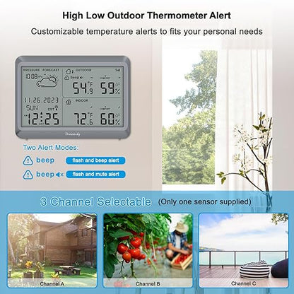 DreamSky Weather Station Indoor Outdoor Thermometer Wireless - Image 4