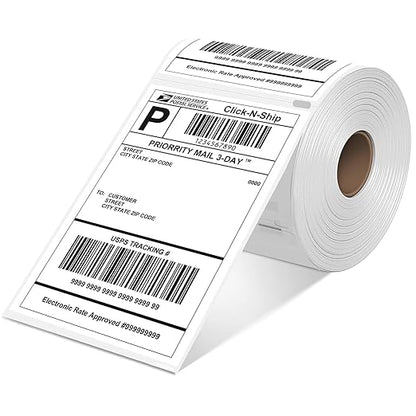 L LIKED 3300 PCS 4"x6" Direct Thermal Shipping Labels, Perforated White & - Image 9