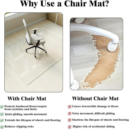 Koonmi Tempered Glass Chair Mat - Image 6