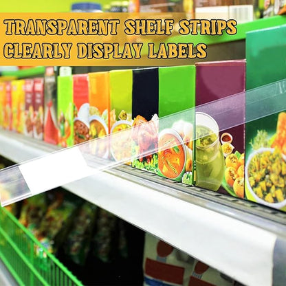 Fainne 100 Pcs Shelf Label Strips 1.25''H x 48 L Self Adhesive Shelf Label - Image 5