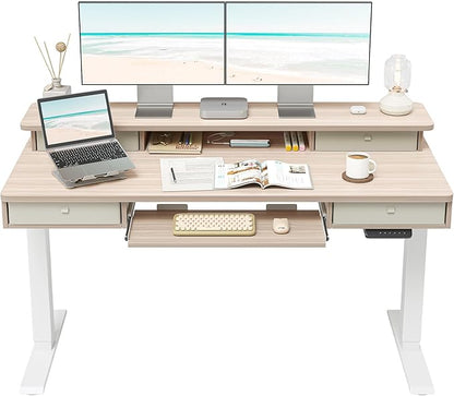 FEZIBO 55'' x 24" Height Adjustable Electric Standing Desk by FEZIBO