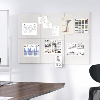 Neatsure Large Cork Board for Wall, 6 Panels Felt Tiles Tack Push Pin Board for - Image 5