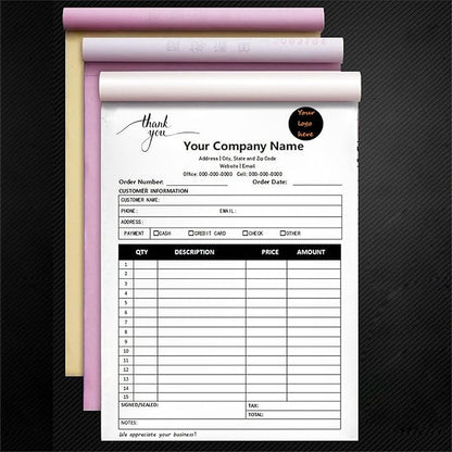 Custom Invoice Book in 3-Part /2-Part Receipt Book - Image 2