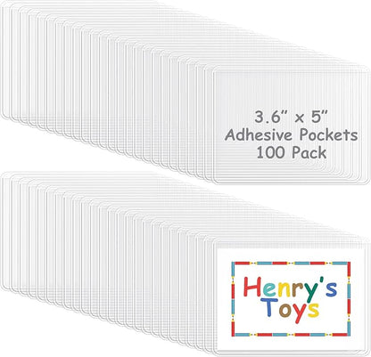 Jeyiour 100 Pcs Label Holders Adhesive Nameplate Pockets Storage Bin Labels by Jeyiour